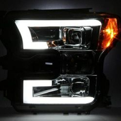 2015-2017 F-150 Smoked Spyder Projector Headlights W/ DRL