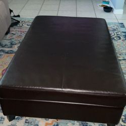 Large Leather Ottoman With Storage