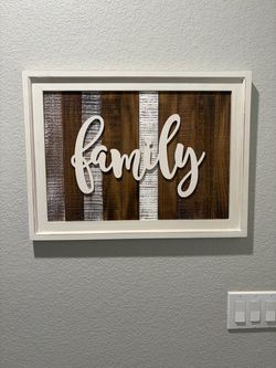 Rustic Farmhouse Family Wood Wall Sign