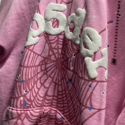 Pink sp5der hoodie size M