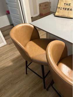 Real leather barstools