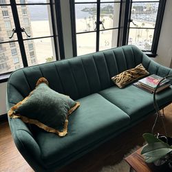 Green Velvet Sofa