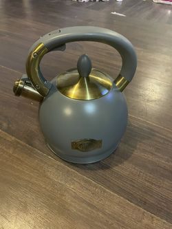 Luxgrace Grey T04 2.8 Qt Whistling Tea Kettle EUC
