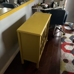 Vintage Yellow Cabinet