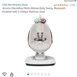 moms MamaRoo Multi-Motion Baby Swing, Bluetooth Enabled with 5 Unique Motions, Grey