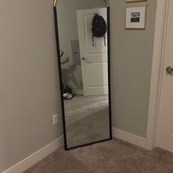 Black And gold Floor Mirror! 65 H X 23.5 W