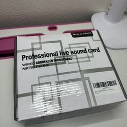 Podcast Equipment Bundle – Live Sound Card & Condenser Mic (Like New)