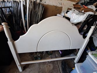 White Full Size Headboard