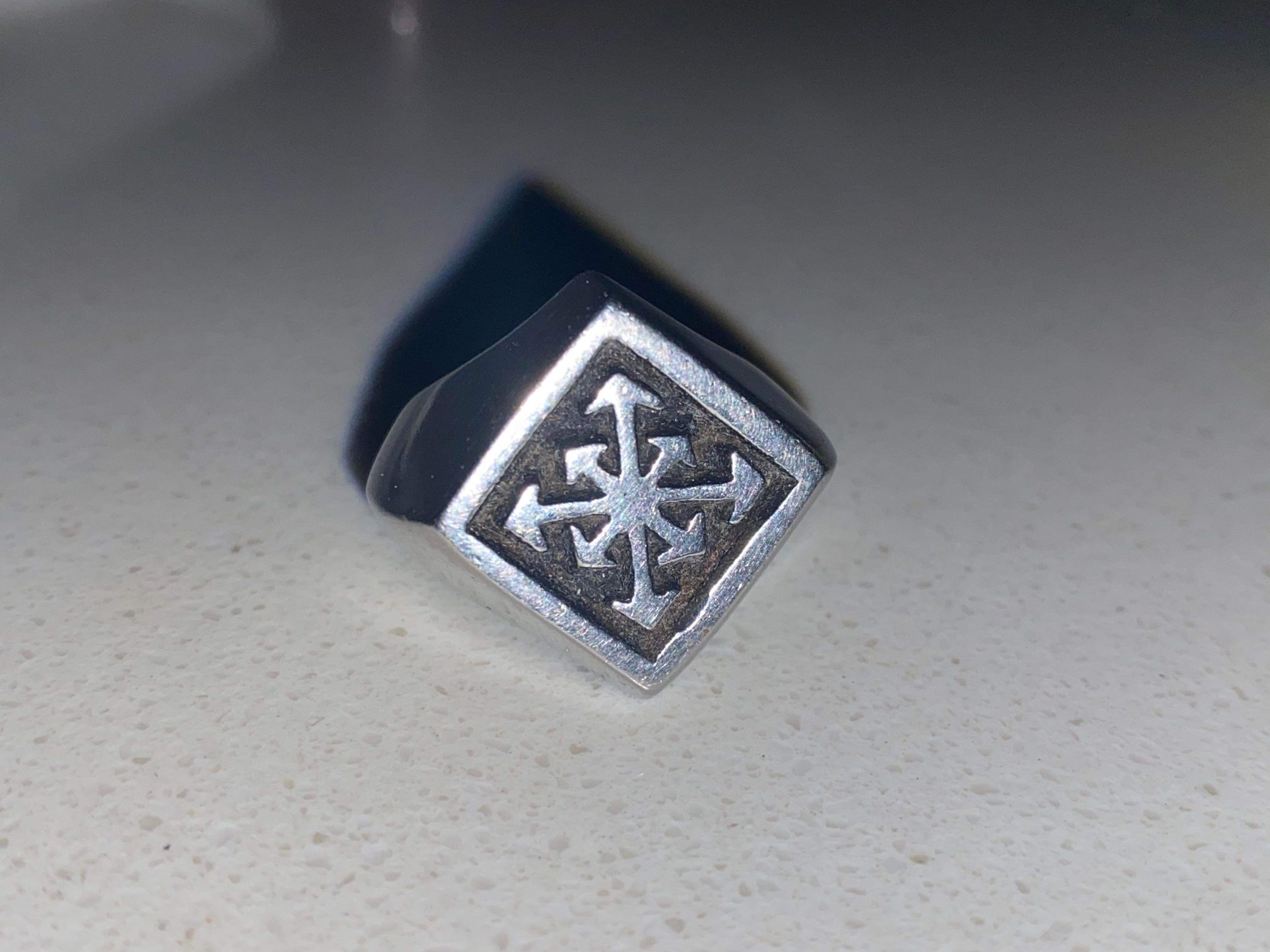Wheel Of Chaos Solid Sterling Silver Ring