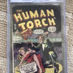 Human Torch #29 (1947) CGC 4.0 — O/w To White Pages; Submariner Backup; Namora