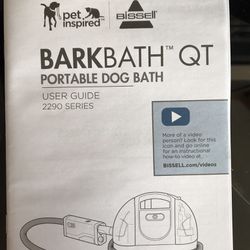 Bissell BarkBath Portable Pet Bather, New In Box