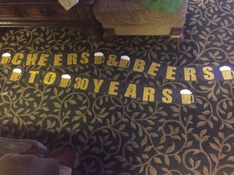 Cheers & Beers to 30 Years Birthday Banner