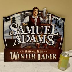 Samuel Adams  Seasonal Brew Winter Lager  metal bar sign