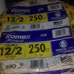 3 New Rolls 250ft Romex
