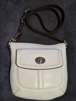 Vintage Coach Hamilton / Park Leather Turnlock Crossbody Swingpack Bag