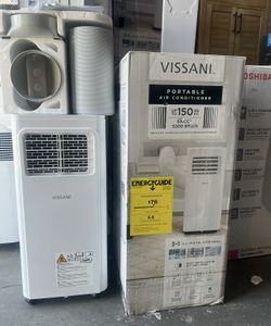 Vissani Portable Air Conditioners, 5,000 BTU Cools 150 sq Ft New 