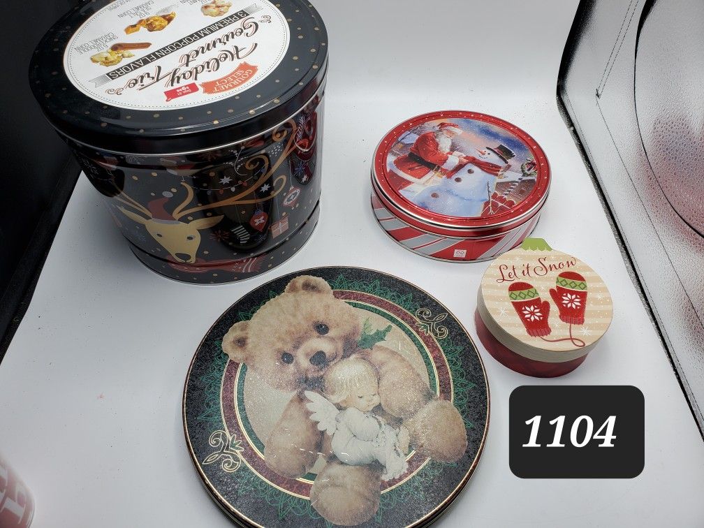 Collection Of Christmas Tins