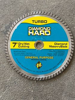 Diamond Hard Turbo 7 Inch Diamond Masonry Blade