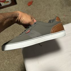 Gray Levi Sneakers Miles Vulcanized Oxford Charcoal