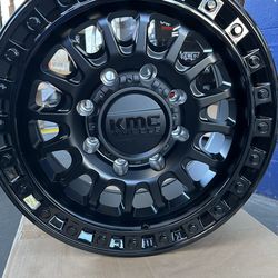 8 lug kmc ims 552 8x180 matte black face gloss black lip