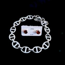 Bracelet And Ruby Earrings 