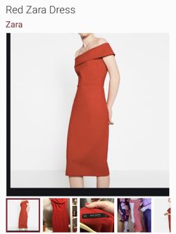 Red Midi Zara dress size small