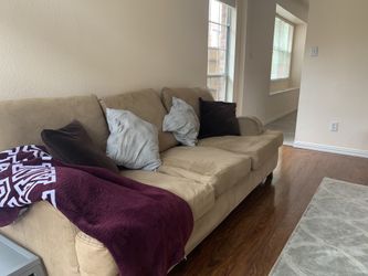 Fabric sofa with loveseat