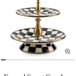 Mackenzie Childs 2 Tier Sweet Gray