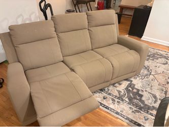 Reclining Sofa - beige/taupe