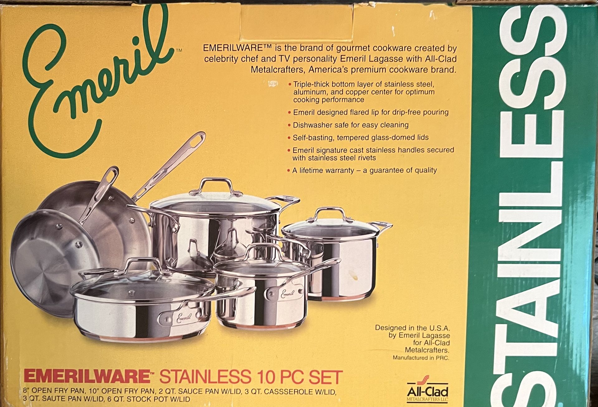 EMERILWARE STAINLESS 10 PC SET