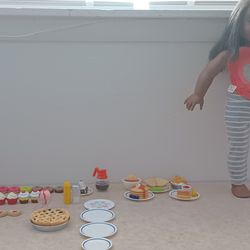 American Girl Doll With Food And Dessert 