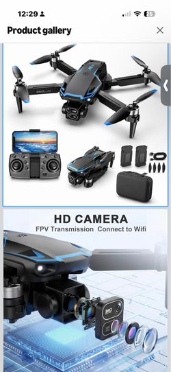 Drone with Camera for Kids Adults Beginners FPV RC Mini Drone One-Key Take Off/Landing 3 Speeds