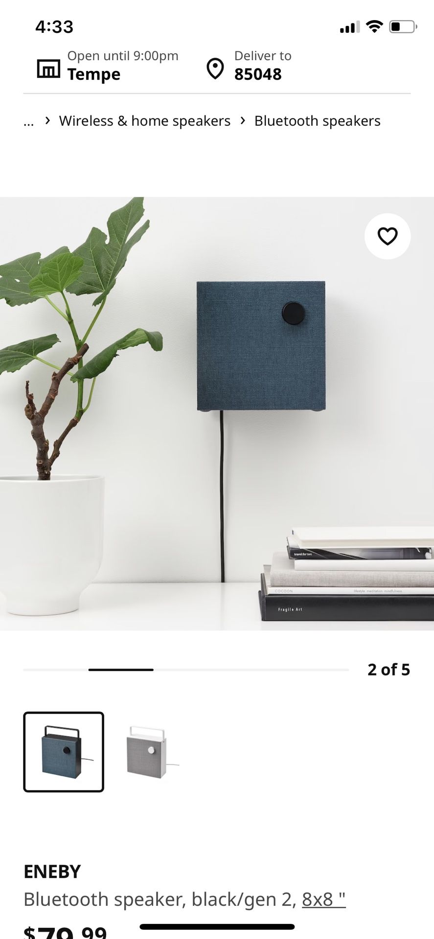Bluetooth Speaker. IKEA. New. 