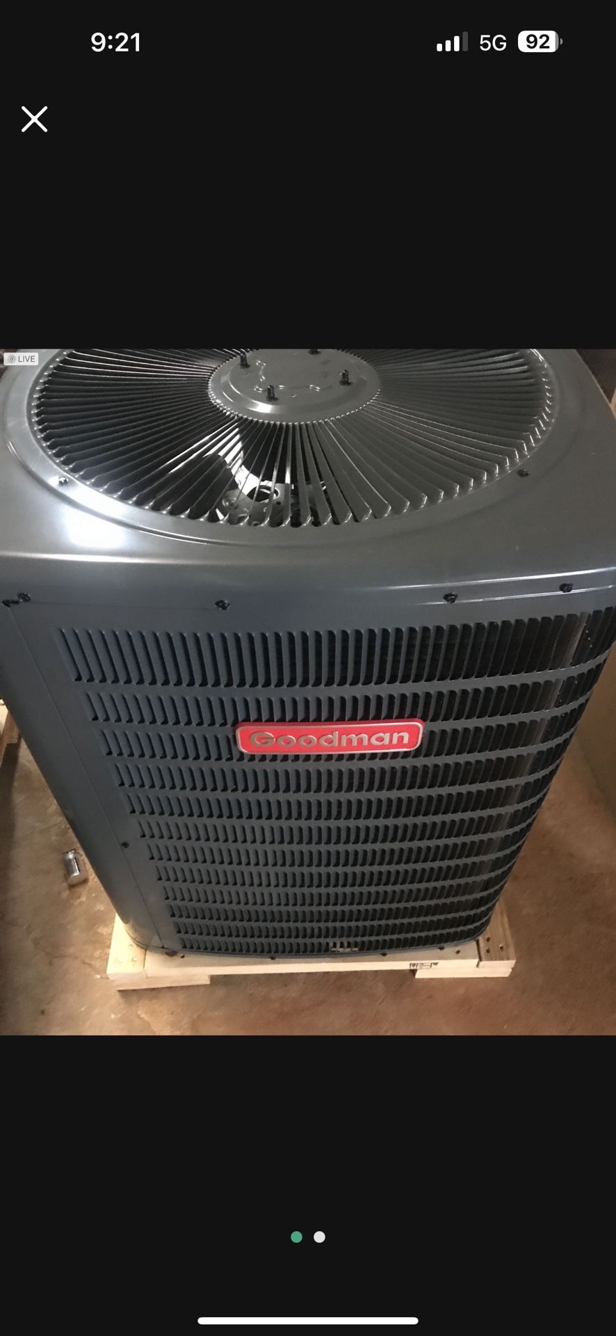 2.0 Ton Straight Cool AC UNIT (USED )