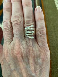 Vintage Boho Sterling Silver ‘Jester Ring’, Size 6.5