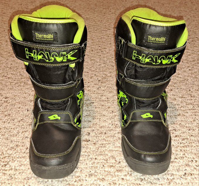 Winter Snow Boots BOYS Size 6 Tony Hawk ThermoLite Black/Green