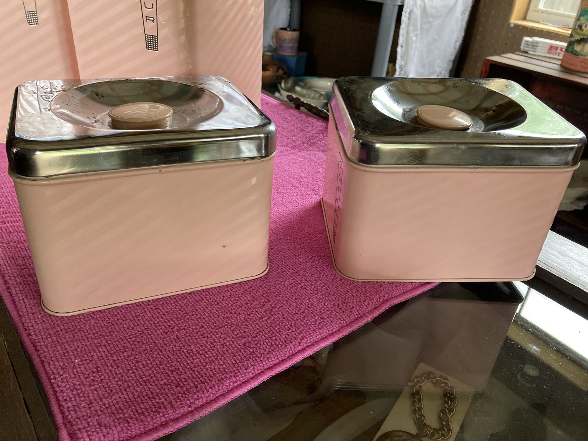 Circa 1990 Pink and White Canister set - Local Pickup Only – Proud Mary  Fashion
