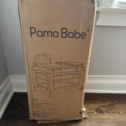 Pamo Babe Unisex Playard with Bassinet & Changing Table.