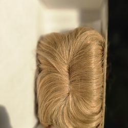Hair Topper Blonde #27 New Human Hair 6"