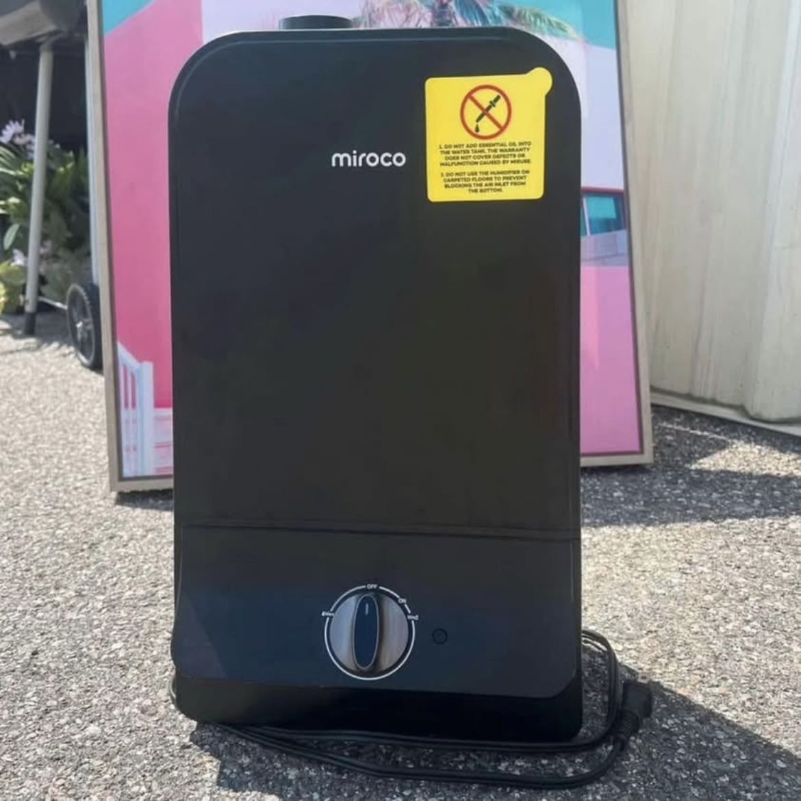 Black Miroco MI-AH001 Ultrasonic Cool Mist Large Room Humidifier - Home Appliance