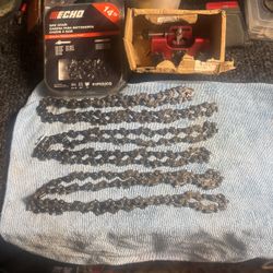 Chainsaw Chains 114 Inch Echo And 316 Inch And One Chainsaw Sharpener