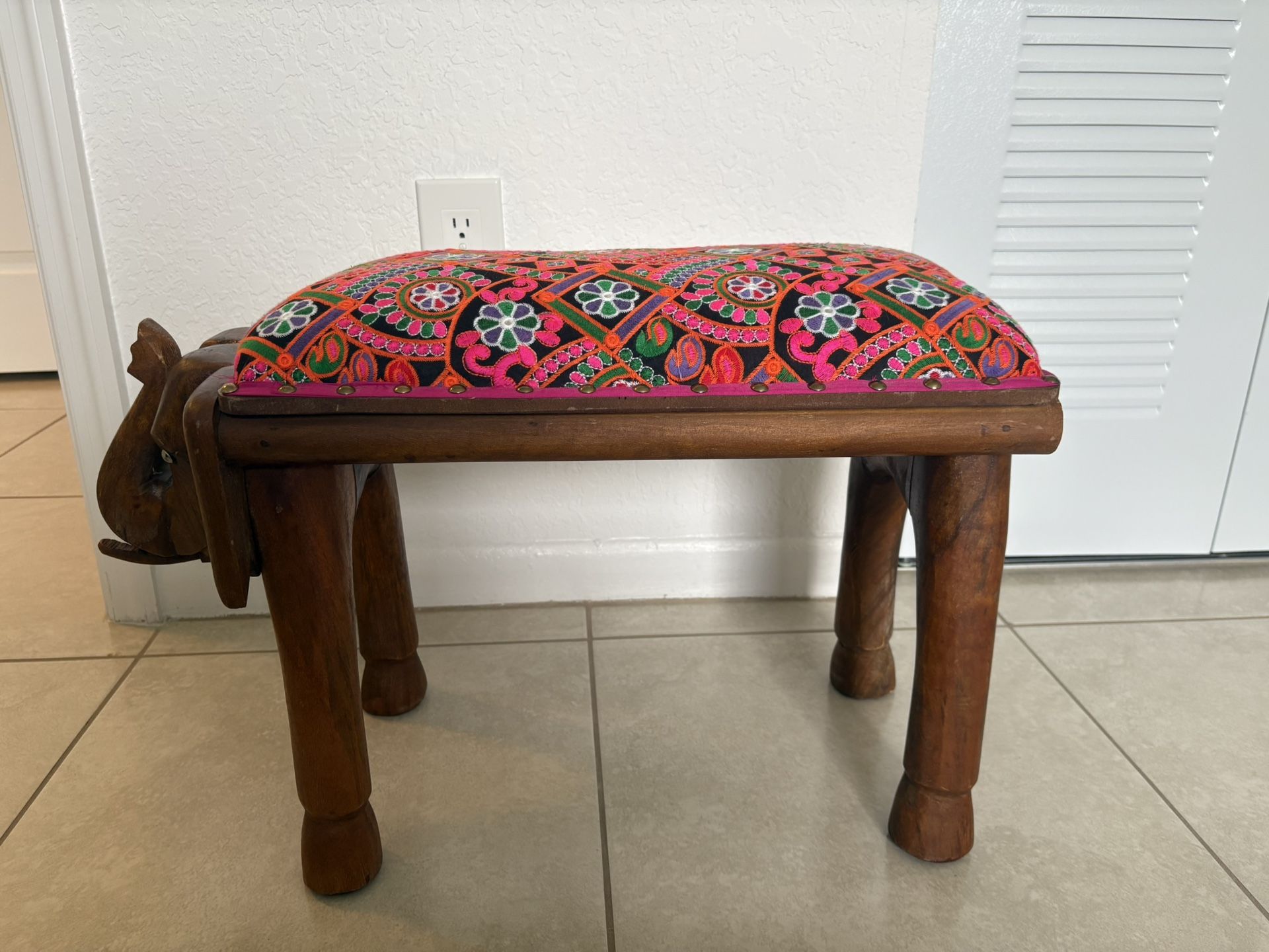 Elephant Wood Ottoman