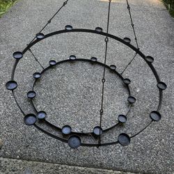 Restoration Hardware Wrought Iron Outdoor Candle Chandelier