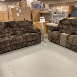 New Reclining Sofa And Loveseat 