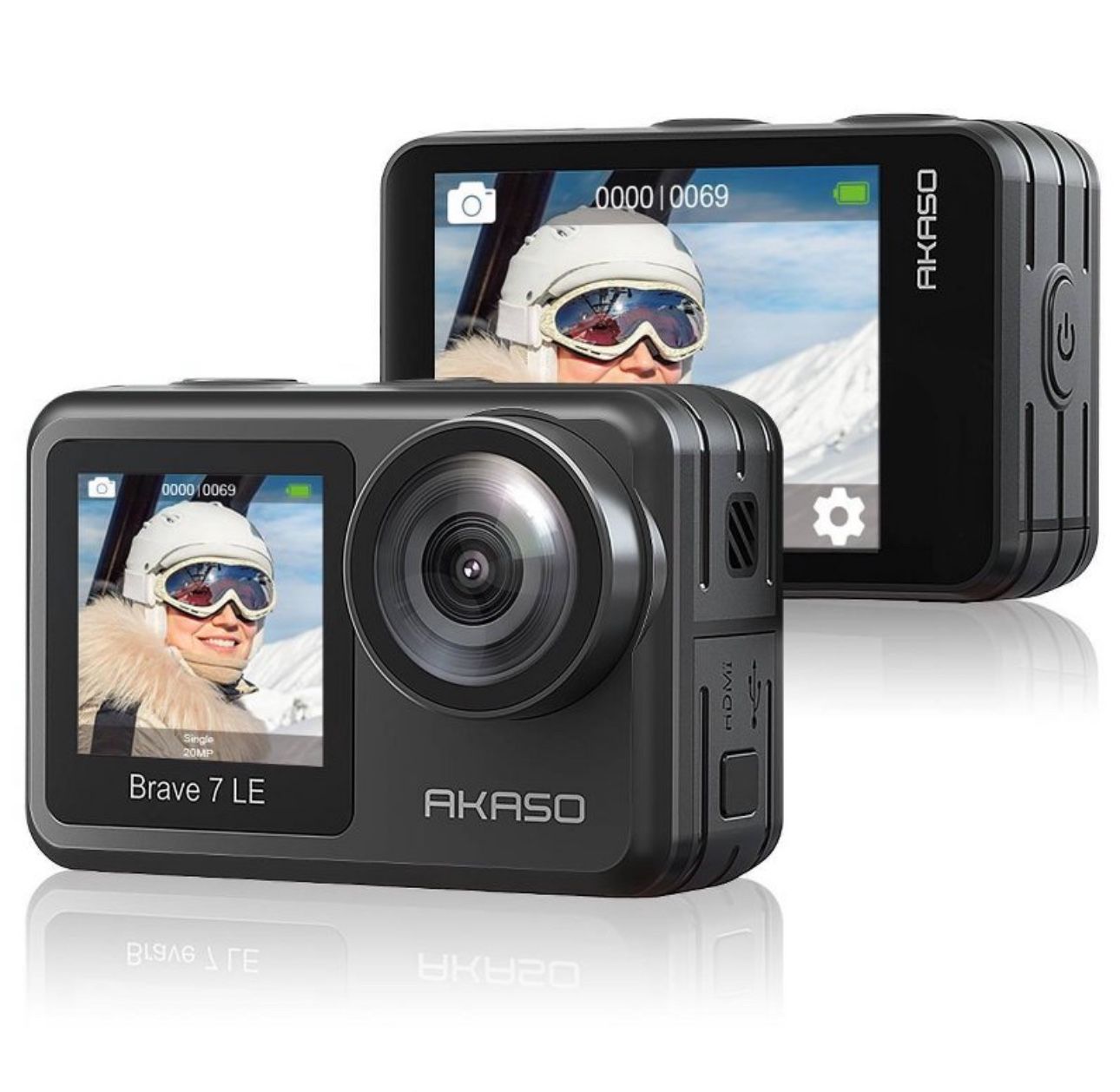 🔥NEW SEAL🔥 Akaso Brave 7 LE 20MP WiFi Action Camera - Black