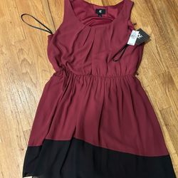 Burgundy and black dress size large new with tags 