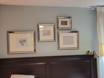 Set Of 4 Mirrored Picture Frames BRAND NEW IN BOX. : 8x10 12x12, 15x19