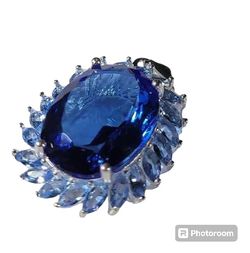 8G 925 Sterling Silver Violet Tanzanite Oval Pendant [PEN 143]