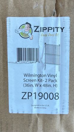 Zippity Wilmington Vinyl Screen Kit 2-Pack