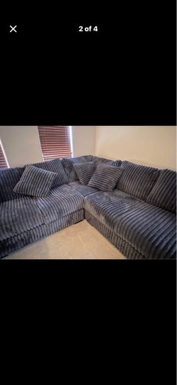 Oversized plush sectional couch